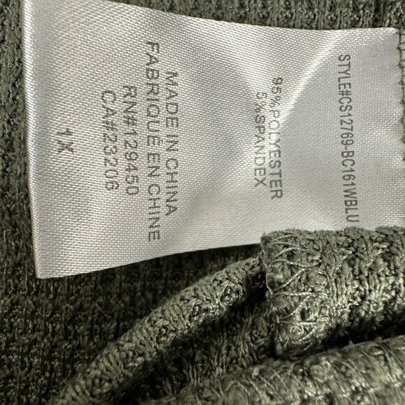 Como Blu Womens Jogger Pants 1X Olive Green - Picture 6 of 7